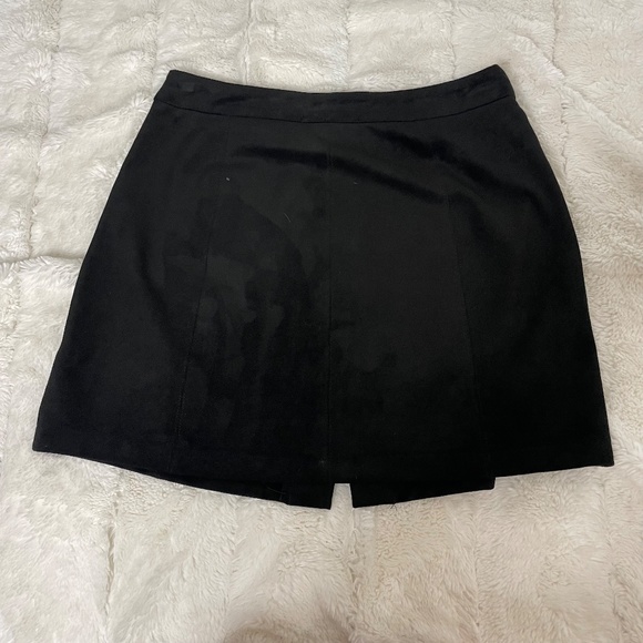 Forever 21 Black Suede Button Up Skirt - Picture 2 of 3